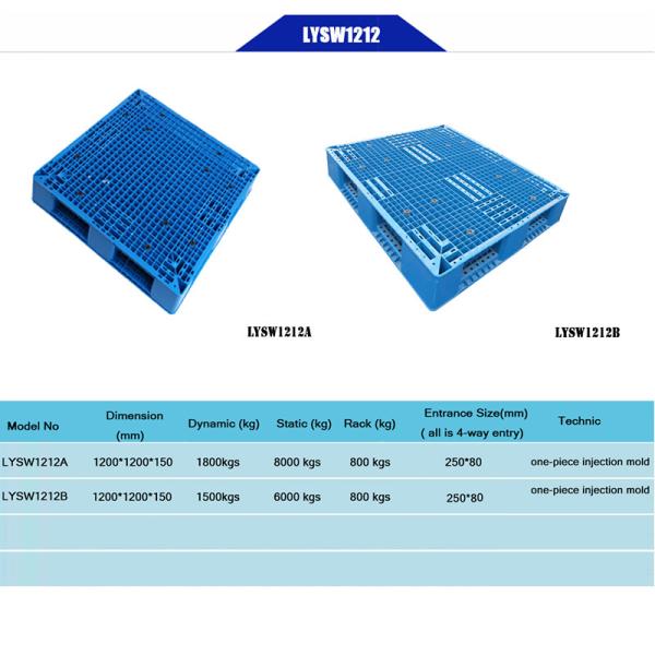 1200 x 1200 mm HDPE Plastic Pallets Euro Standard Size Heavy Duty in china