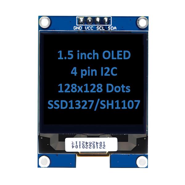 1.5インチ OLED モジュール - 128x128 モノクロム ホワイト&ブルー