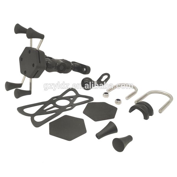 OEM 6 Sides Long Leg X Claw Motorcycle Phone Mount For Iphone 0.45kg