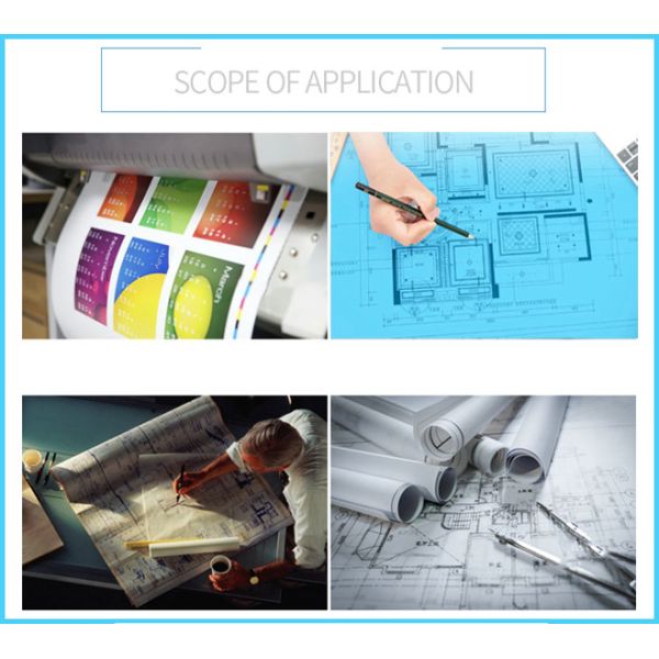 80gsm Blue CAD Drawing Paper For Wide Format Inkjet Printer 24