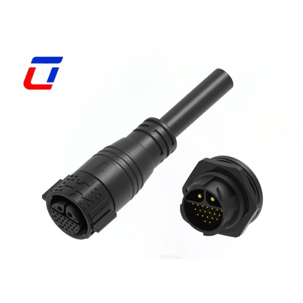 M25 Power Signal Connector 2+20 Pin IP67 20A+5A Wire To Board Connector Types
