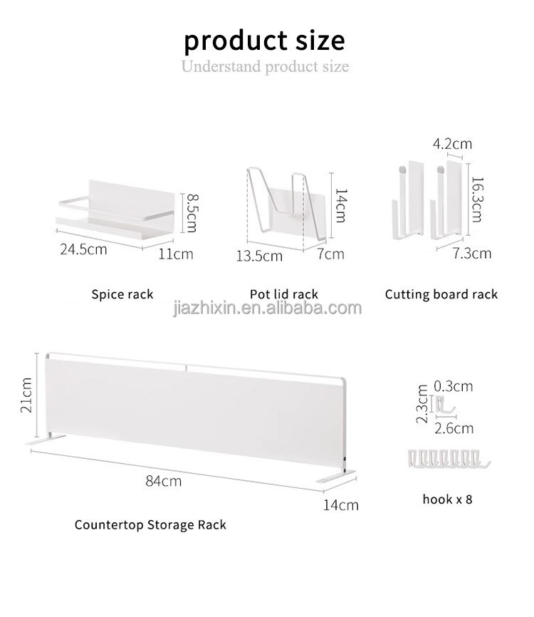 5 Pack Countertop Magnetic Racks Spice Jars Seasoning Bottles Pot Lid Cutting Board Storage Kitchen Organizer Refrigerator Shelf