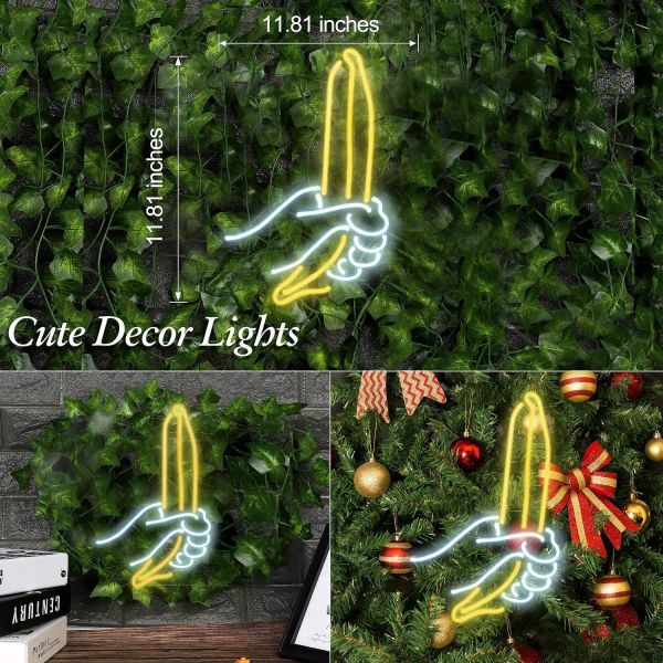 En verre enseigne au néon de signe de lampe au néon de banane d'enseignes au néon vrai lampe au néon le signe au néon de mur que la vraie lumière décorative au néon pour la maison soit