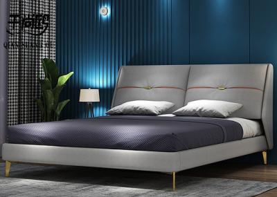 Double Oversized Upholstered Bed ,  Cushioned Platform Bed With Pillows