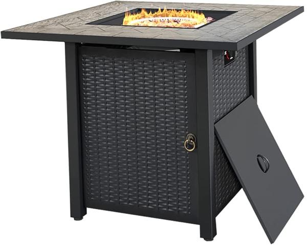 30 Inch Patio Heater Round Large Outdoor Natural Gas Firepit Square