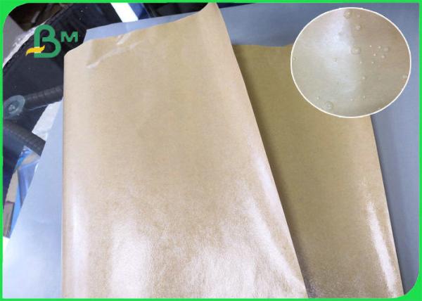 Papel revestido PE lateral à prova de graxa do produto comestível de Brown do único para o fast food