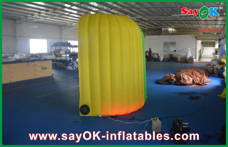 Случай Inflatbale будочки Photot украшений будочки фото зеленый желтый для украшения события