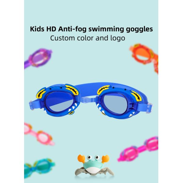 Waterproof Youth Swimming Goggles Adjustable Nose Bridge Custom Swimming Goggles