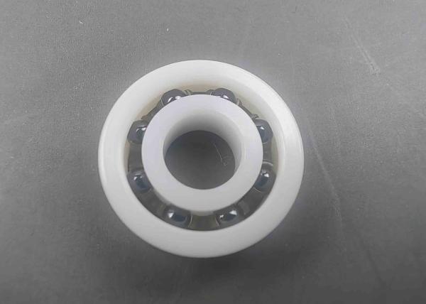 White CE695ZR 5x13x4mm High Temp Ceramic Bearings Nylon Cage With Silicon Nitride Balls
