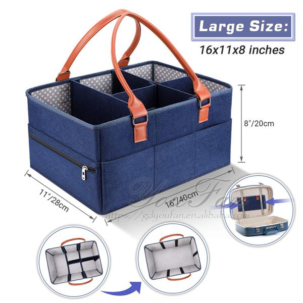 Portable Newborn Shower Gift Nappy Bag Nappy Storage Basket