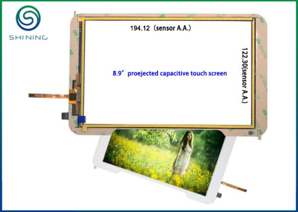 3.3V - 5V 8.9'' Capacitive Monitor Touch Panel 85% Transmitaance