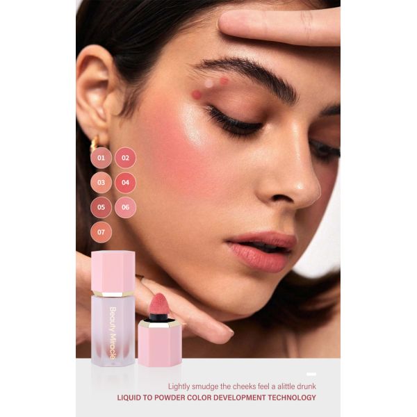 Wholesale Logo Free Multi Functional Cosmetics Makeup Moisturizing Matte Liquid Blush