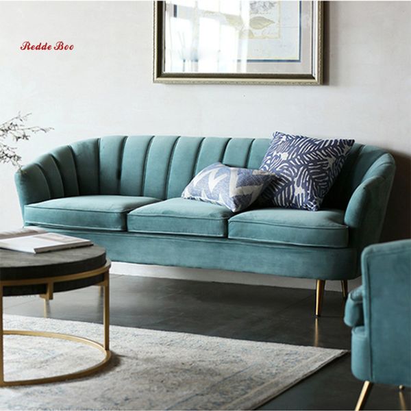 Hotel Teal Green Velvet Tufted Couch Loveseat Sofas Lazy Lounger 2 Seater