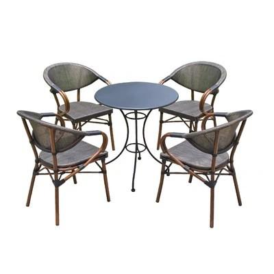 Aluminum	Garden Furniture Modern  Outdoor Cafe Table Chair Set UK-GD015