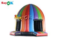 Cúpula de tenda inflável 5x4x3.8mH Cúpula de discoteca inflável Castelo de salto com luzes mágicas