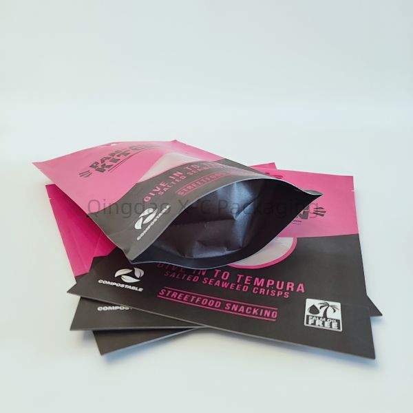 Custom Biodegradable Stand Up Pouches Food Packing Waterproof Zip Lock Doypack