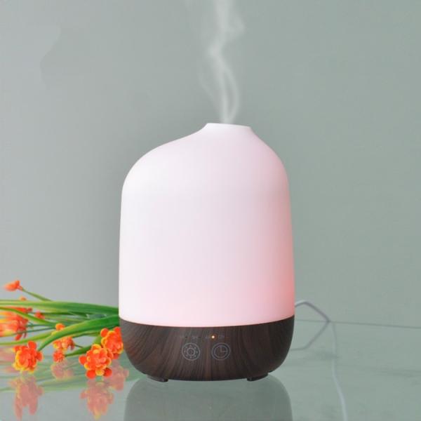 300ml Aroma Diffuser Air Purifier Wood Grain Humidifier with Mist Mode and 7 LED Light Colors