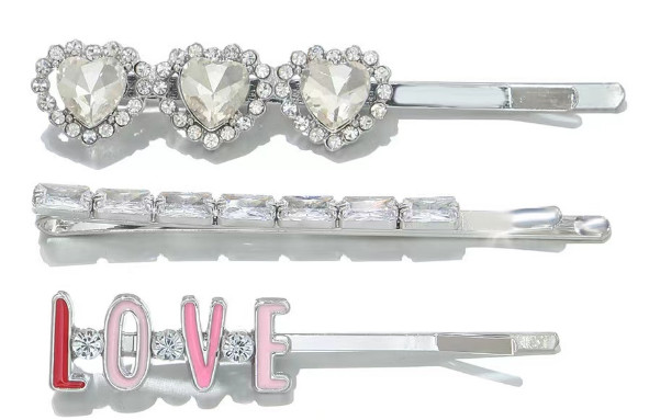 Clavos de cabello metálicos de acabado mate de cantidad única para diseño de cola de caballo