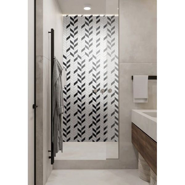 Wear-resistant 300x300mm White and Black Natural Stone Mosaic For Bathroom and Swimming Pool
