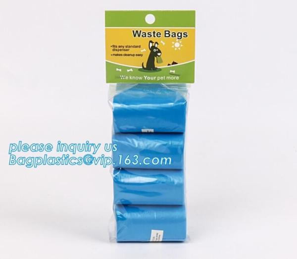 LED Flashlight Dog Waste Bag Dispenser Holder with Pet Waste Bag Poop Roll Bags, BPI ASTM D6400 EN13432 Approval Customi
