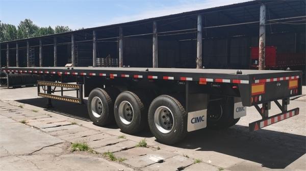 CIMC made of steel or iron Shipping 40 Feet Container Transport Flat Bed Trailer 3 axle Flatbed Semi Trailer Price for Africa