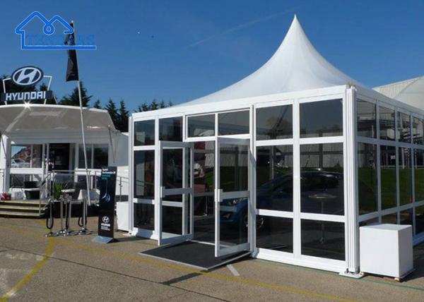 Casamento de luxo Tenda de Pagoda Armazém de Alumínio de Algodão Pesado Para Eventos de Festa Tendas de Estrutura Clearpan