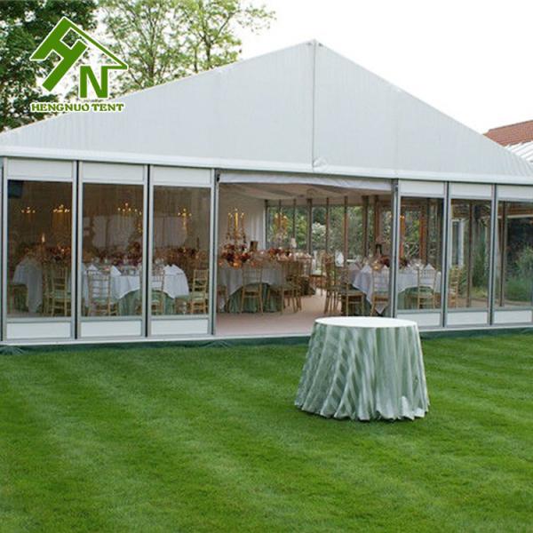 House Shape Glass Marquee Tent  Aluminium 6061 T6 For 100 - 200 People Tent