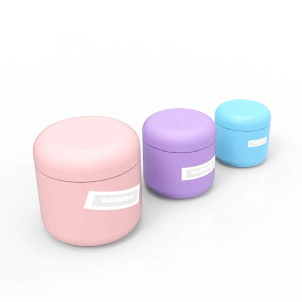 Frasco de cuidados com a pele em plástico de PP Creme facial cosmético emulsão Frasco de forma redonda Frasco de creme 60g