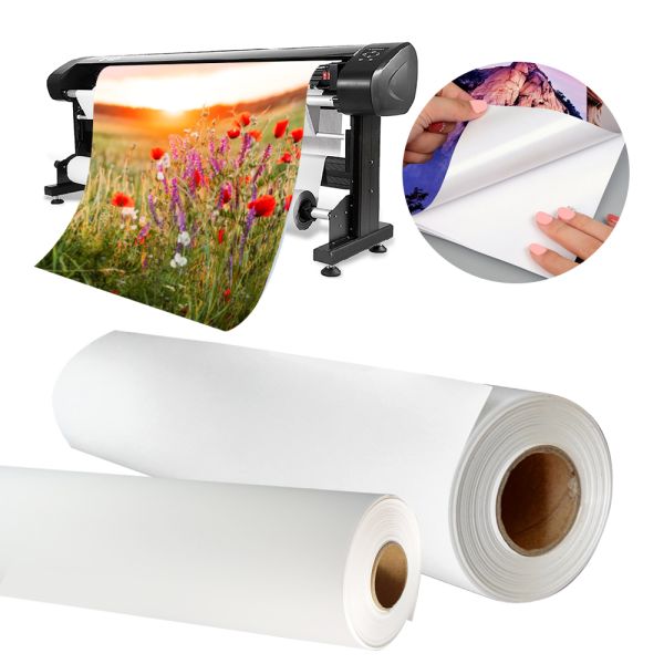 Papel adhesivo de etiqueta de inyección de tinta de pigmento impermeable de 108 gramos