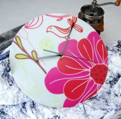 Black 30x30cm Nontoxic Novelty Contemporary Wall Clocks, Wall Art Decoration LY-026
