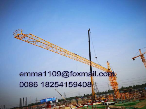 50m Working Jib QTZ63 Tower Crane with 2.5m Block type Mast Section Easy to Install