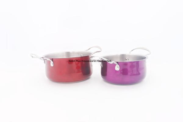 16-20cm New design various size aluminum non-stick casserole stainless steel cooking soup hot pot