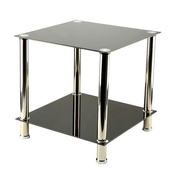 Living Furniture 45cm 54cm Contemporary Glass Side Tables