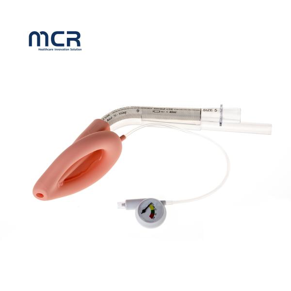 Strengthening Neck and Smooth Surface Double Lumen Curved Laryngeal Mask Airway with Liquid Silicone Cuff