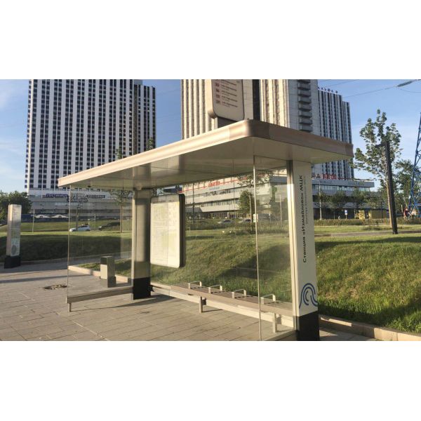 Alloy 26W Fluorescent Tube 60HZ Aluminum Bus Shelter