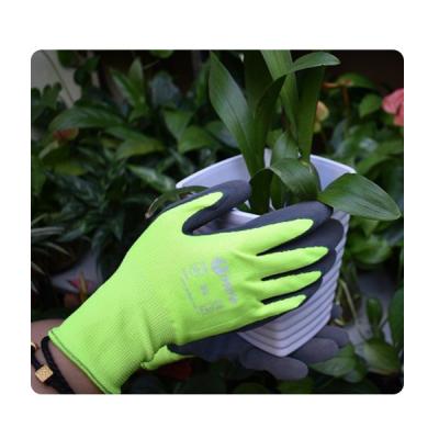 15 da malha de nylon do Spandex do calibre luvas levando de jardinagem protetoras do látex do XL
