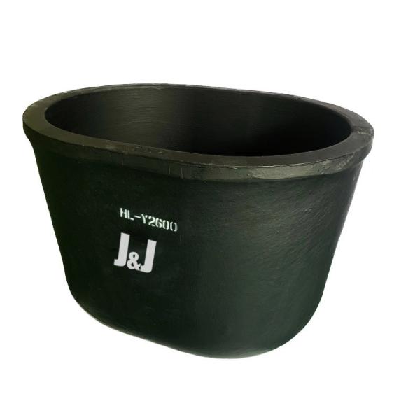 Silicon Carbide Graphite Oval Crucible Metal Melting Oxidation Chemical Resistance