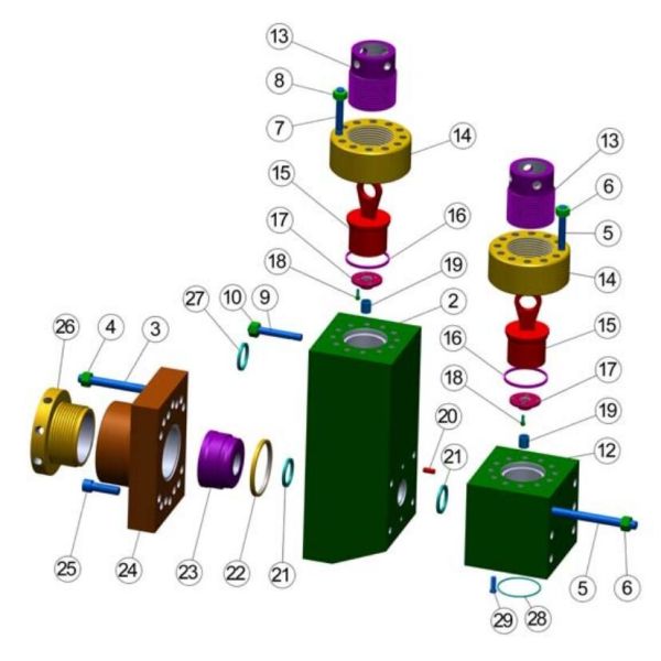 Southwest National 12P-160 Mud Pump, A-1700PT mud pump, EMSCO FB1600 mud pump, National EMSCO mud pump liner, Southwest mud pump fluid end expendables