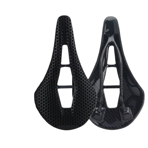 Mountain Biking Essential 3D Printed Carbon Fiber Road Bike Saddle with Hollow Design
