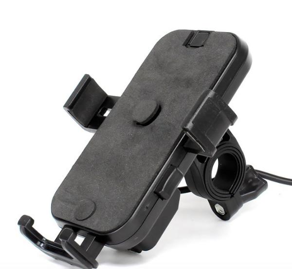ABS 5V 2.1A Iphone 11 Motorcycle Mount , Dual Usb Phone Stand For Motorcycle