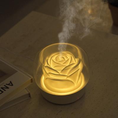 difusor colorido da aromaterapia do projeto da flor do difusor do aroma dos difusores do óleo essencial da luz da noite do diodo emissor de luz 400ml 7