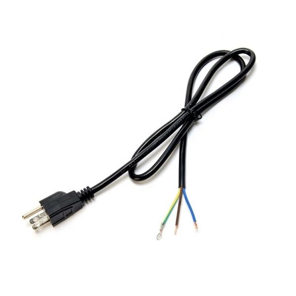 Customized ETL 3 Prong American Power Cord ETL1ft Flat Head Extension Cord PVC Jacket 3X16AWG 7a 125v 2 Prong Figure 8