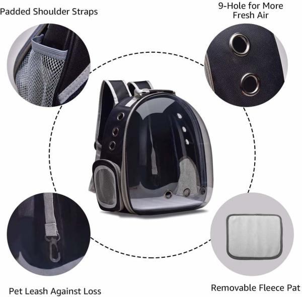 Transparent Capsule Pet Bag Carrier Luggage Case Transparent Trolley Case With Trolley Wheels
