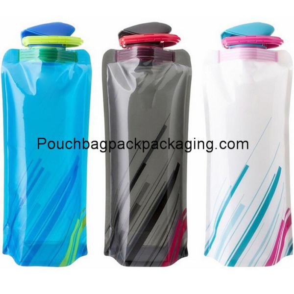 Plastic bottle pouch with spout, portable stand up pouch from China