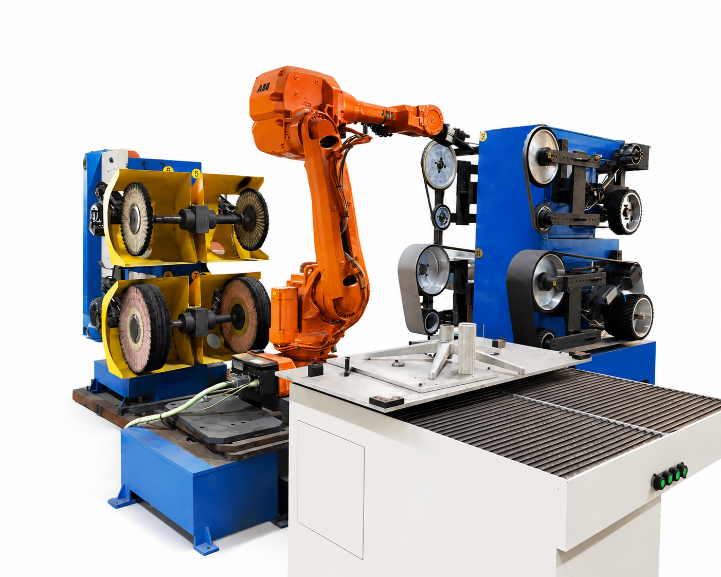 Curved Surface Robotic Buffing Machine For Brass Valves