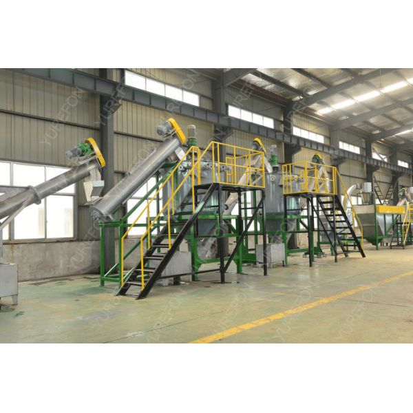 SUS 304 PET Plastic Washing Recycling Machine , Plastic Recycling Crusher With SKD 11 Knife