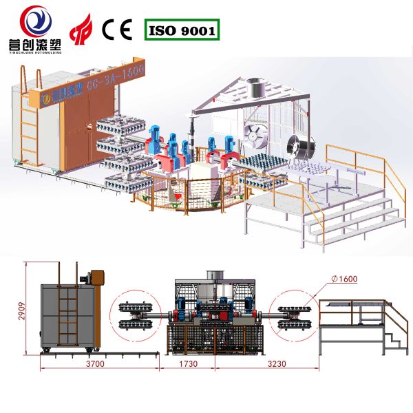 Yingchuang Roto Automatic Pickleball Rotational Molding Equipment Ultimate Solution for Manufacturing Needs
