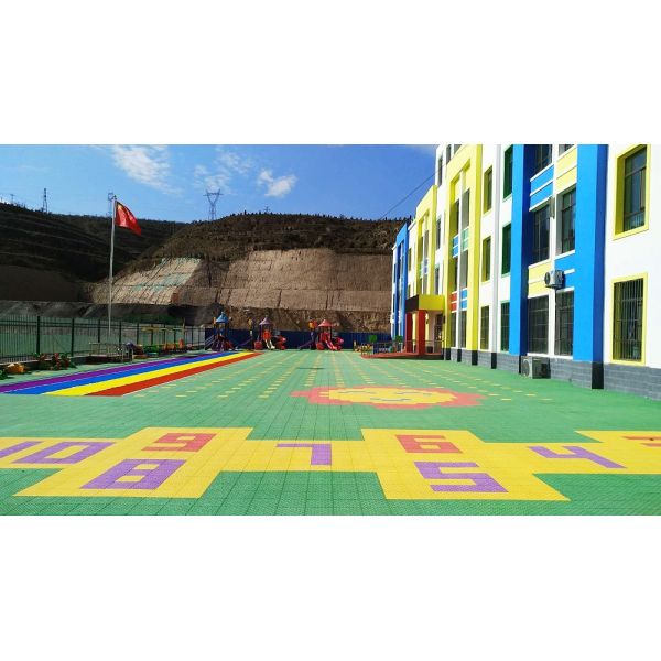 No peel Or Chip Long Life Modular Outdoor Flooring With Flexible Elastic Absorber