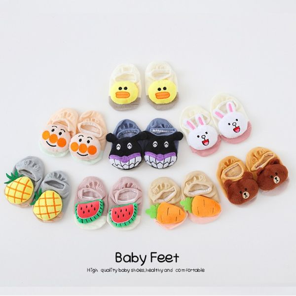 Hot sell summer baby bow socks with cute animal pattern anti-slip socks