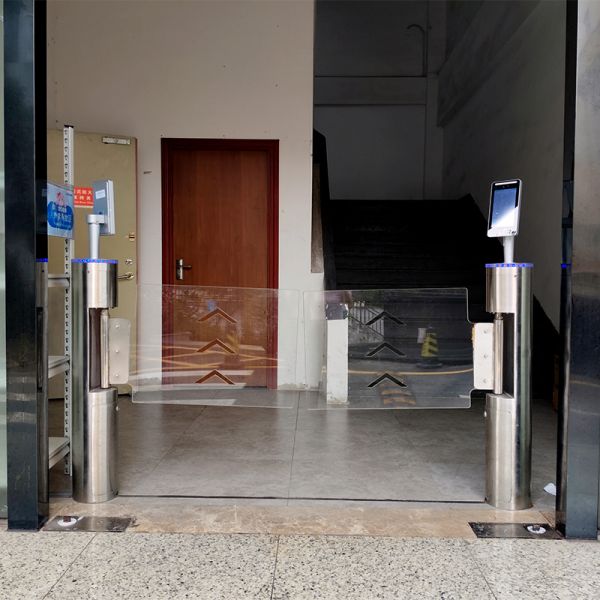 Pedestal Swing Turnstile Gate Floor Mounted RFID Turnstile Gate For Business Centers